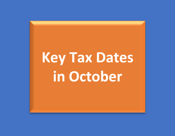 Key tax dates in October